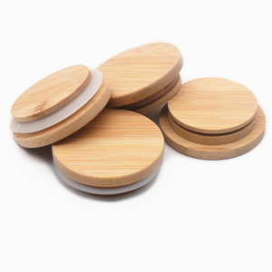 Hot bán tre và gỗ có nắp đậy thiết lập chấp nhận tùy chỉnh gỗ tre bìa cho nến thủy tinh Mason lọ - Product Image 2