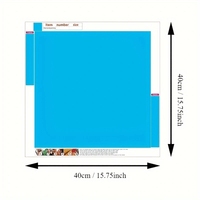 Kit de Peinture Diamant 5D DIY 40x40cm - Décoration Murale Créative en Acrylique Rond Complet Thème Dieu de la Mer