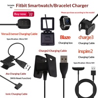 Câble de charge pour Fitbit Charge2/3 HR/Versa3/Inspire2/Blaze/Alta