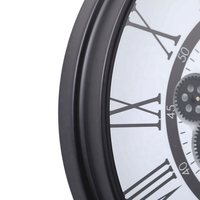 Jam dinding putih tanpa batas waktu 21 inci jam dinding logam bergerak mewah jam dinding desain Modern