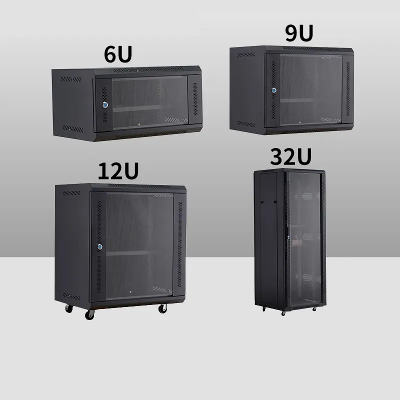 4u 6u 12u 18u parede rede montada gabinete parede interior montagem servidor rack