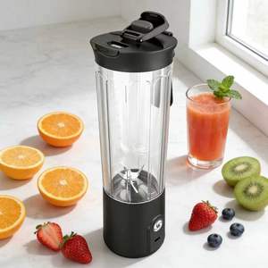 kitchen accessories Portable Blender Car/Battery Power One-Click button motor micro blender portable blender <b>machine</b> industrial - Product Image 2