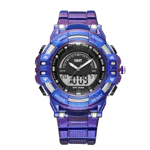 Reloj digital promocional barato cronógrafo resistente al agua relojes digitales deportivos para hombres jóvenes de doble hora