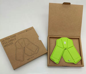 Ratón Inalámbrico Plegable Origami con Retroiluminación LED USB y Logotipo Personalizado Ultra Delgado de MOMO TECH - Regalo Empresarial Personalizado para Hoteles - Product Image 3