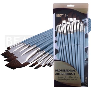 Taklon Hair – virole en laiton acrylique, ensemble de pinceaux d'artiste pour <span class=keywords><strong>peinture</strong></span> acrylique et à l'huile - Product Image 2