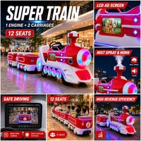 Train électrique pour enfants, train sans rails à piles, équipement de terrain de jeux, centres commerciaux, parc d'attractions en plein air, vente