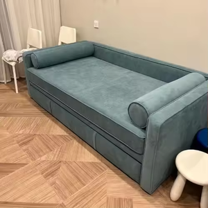 Sang Trọng Thoải Mái Đồ Nội Thất Nhà Khách Sạn 3 Ghế Gỗ Khung Vải Da Phòng Khách Giường Với Lưu Trữ Gấp <span class=keywords><strong>Sofa</strong></span> - Product Image 3