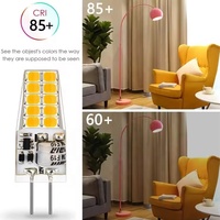Ampoules LED G4 COB 12V AC/DC à double pince pour éclairage de meubles de camping-car et bateaux, blanc chaud, LED-JC