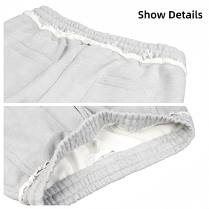 Pantalones de hombre de pierna recta estilo rayas personalizados de fabricante pantalones de chándal de cintura de lana desgastados sueltos informales para hombres - Product Image 4