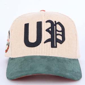 Gorra de Béisbol Snapback de 5 Paneles con Visera de Gamuza y Corduroy, Logotipo Personalizado de Alta Calidad, Bordado 3D, Diseño Deportivo Unisex - Product Image 4