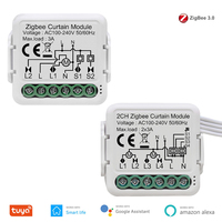 Interruptor Inteligente Zigbee para Persianas Motorizadas de 2 Canales Tuya Mini de Alta Calidad