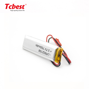 LP602158 Polymer li-Polymer Rechargeable battery <span class=keywords><strong>3</strong></span>,7 v with 750mAh - Product Image 3