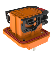 Conector de Desconexión Manual Mini MSD/MCB 400A, Receptáculo de Montaje Frontal para Vehículos PHEV, Contacto de Cobre, IP67