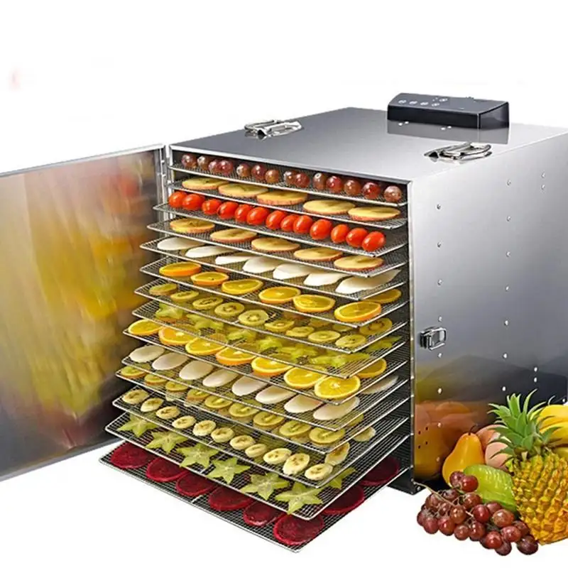 ماكينة تجفيف الطعام الكهربائية التجارية ذات 8 صواني و12 صينية و30 صينية، آلة تجفيف الطعام الخضروات والفواكه، خزانة