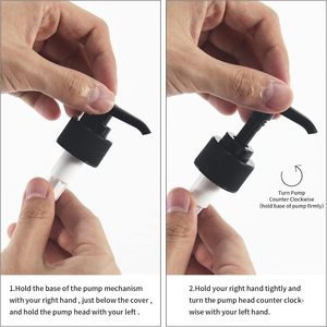 Biểu Tượng Tùy Chỉnh 16Oz 500Ml Rỗng Hổ Phách Chai Thủy Tinh Với Bơm Bơm Bơm Lại Cho Dầu Gội Đầu Lotion Dầu Tắm Xà Phòng Tay Xà Phòng Và Món Ăn Xà Phòng - Product Image 4