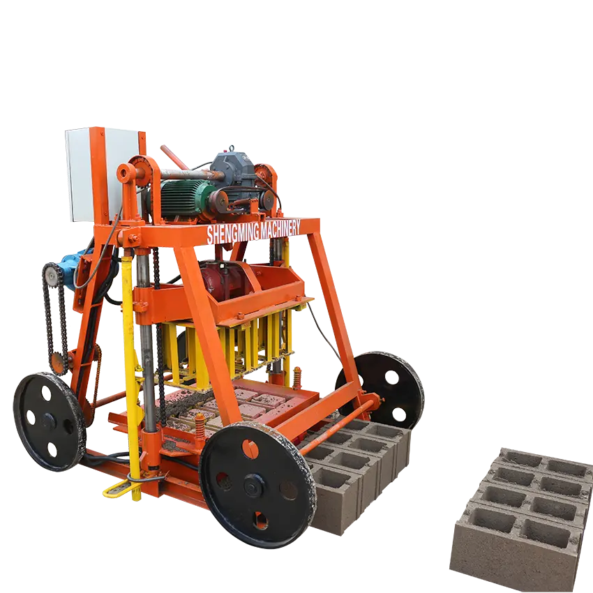 brick machine price QMY4-45 diesel engine mobile egg laying concrete hollow brick block making machine low price