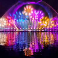 Water Faery Kommerzieller Outdoor-Laser-Projektions-Wasserbrunnen Filmbildschirm Edelstahl 304 für Nacht-Wassershows