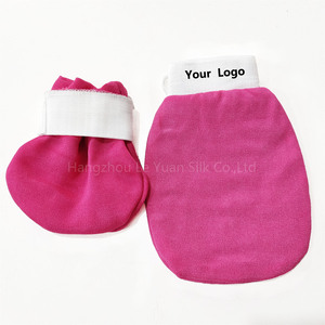 Guante exfoliante de viscosa impreso con logotipo personalizado Guante depurador de piel coreano Exfoliar extra áspero Mit para ducha - Product Image 1