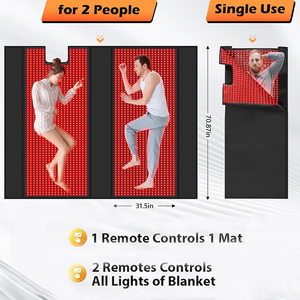 Tapis de luminothérapie rouge en cuir de qualité supérieure OEM ODM pour le bien-être quotidien du corps entier, 660nm 850nm, couverture de luminothérapie rouge - Product Image 3