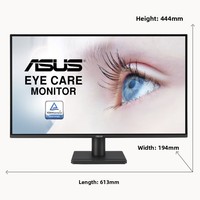 For VA27AQ 27-inch 2K IPS 16:9 Monitor with Built-in Speakers VGA Port Narrow Bezel Blue Light Filter 0ms Response Time