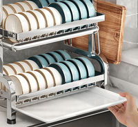 Pièces de rechange en acier inoxydable poli pour petites machines à laver carrées, bac à vaisselle, utilisation en cuisine, étagère de rangement portable