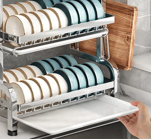 Repuestos de Acero Inoxidable Pulido para Lavadoras Pequeñas Cuadradas, Tazón para Platos, Organizador Portátil para Cocina - Product Image 3