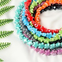 Cuentas de cerámica con forma de estrella pequeña para hacer joyas DIY, como aretes, pulseras, collares, etc.
