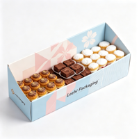 Boîte d'emballage personnalisée pour desserts avec logo, pour pâtisseries, gâteaux, petits gâteaux, beignets, et snacks, faible MOQ
