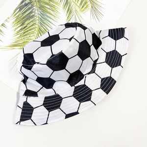 Nuevo Sombrero de Pescador de Terciopelo con Estampado Digital de Fútbol para Hombre y Mujer, Protección Solar Casual para Exteriores, Cuatro Estaciones, 100% - Product Image 5