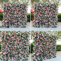 Décor floral de luxe pour mur de fleurs de mariage, toile de fond pour photomaton, organisation d'événements, cérémonie, guirlande décorative
