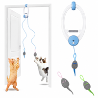 Jouet pour chat interactif automatique mural, souris en peluche électrique colorée et clignotante, best-seller pour le jeu d'intérieur des animaux domestiques