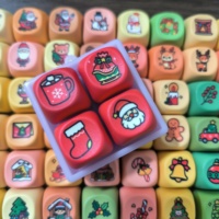 Keycaps de Noël Design Fidget Clicker pour Clavier, en PBT Durable avec Sublimation par Teinture, Porte-clés Anti-stress, Jouet Cadeau