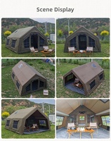 Tente de camping familiale gonflable Dericsson Green 17.2, grande, 2 pièces, 3,6*4,8m, pour 4 à 6 personnes