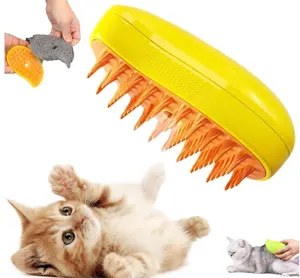 Accessori Kingtale per animali domestici spazzola per capelli all'ingrosso per gatti spazzola a vapore 3 in 1 USB spazzola a vapore ricaricabile per cani