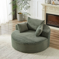 Ensemble de canapés ronds modernes à carreaux avec revêtement en fourrure de lapin douce, lit de salon pour hôtel, chambre d'hôtes, décoration