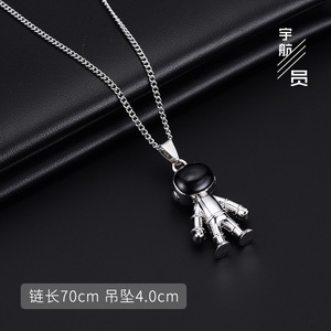 Người Đàn Ông Của Mát Hợp Thời Trang Titan Thép Vòng Cổ Với Hàn Quốc Phong Cách Thư Mặt Dây Chuyền Liên Kết Chuỗi Cho Thời Trang Áo Len Dây Chuyền - Product Image 6