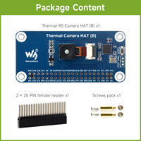Thermal-90 HAT (B) Waveshare Options d'imagerie à ondes longues pour caméra IR Raspberry Pi 45 90 FOV 80x62 A973