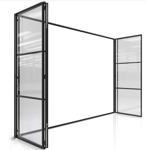 2024 ideas de diseño para el hogar puertas de vidrio de acero industrial marcos de metal ventanas parrilla diseño de puerta abatible de hierro - Product Image 6