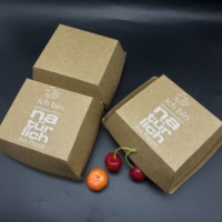 Boîte à hamburger en carton ondulé, imperméable et résistante à l'huile, boîte à hamburger de haute qualité