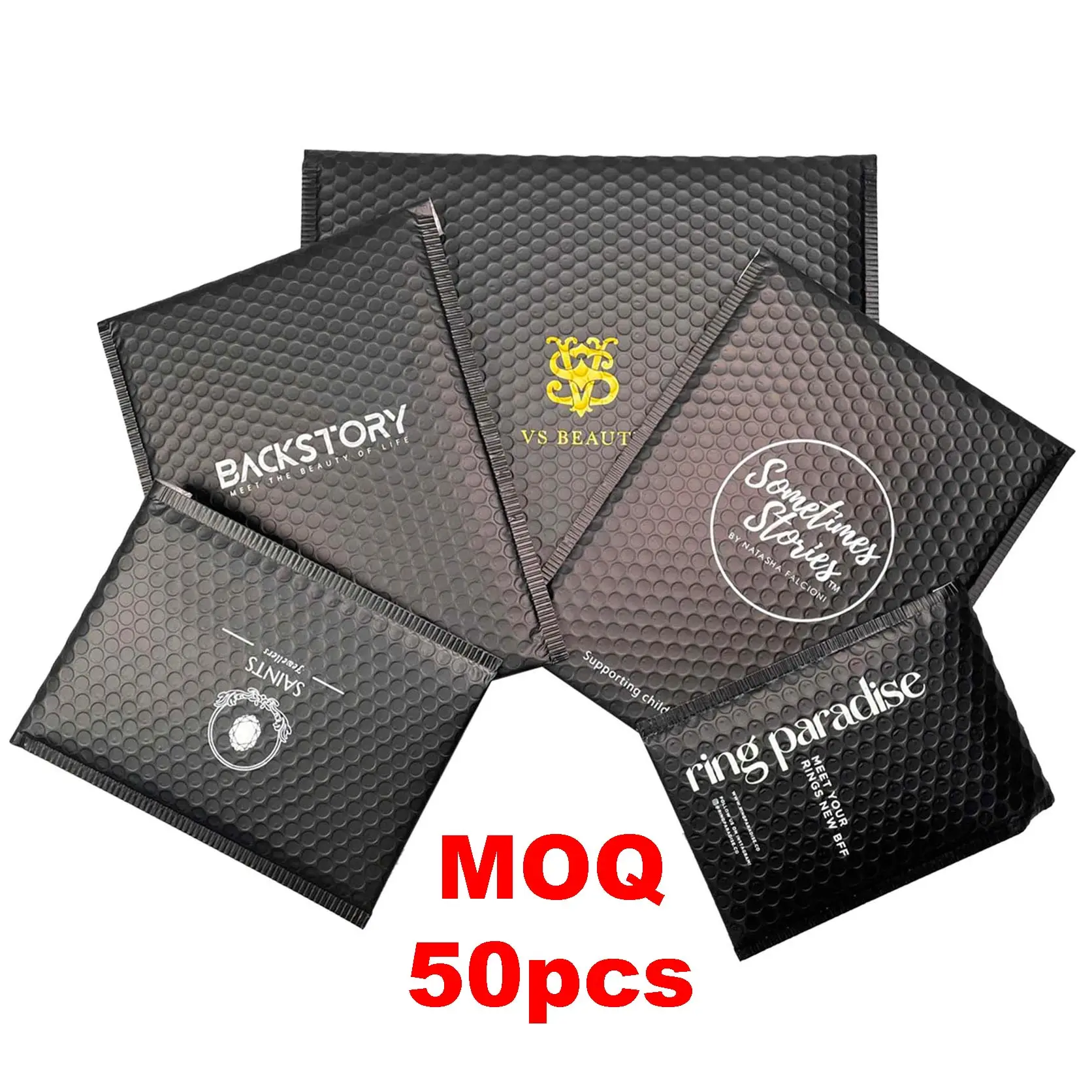 ECO Friendly Black Matte Bubble Padded Envelope Bubble Air Wrap Polymailer Bags Custom Bubble Mailers for Shipping Packaging