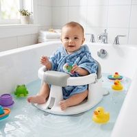 Siège de Bain Bébé Moderne en Gros, Multifonctionnel, Antidérapant, Ventouses Robustes, Dossier Ergonomique, Chaise pour Tout-Petit, Sans BPA, PP+TPR