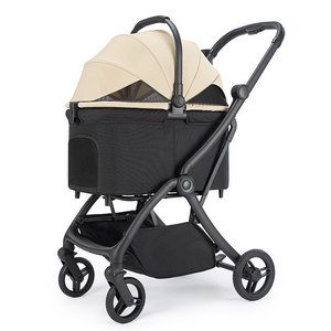 Carrito Plegable para Mascotas con 4 Ruedas, Carrito para Perros y Gatos con Toldo de Malla - Product Image 4