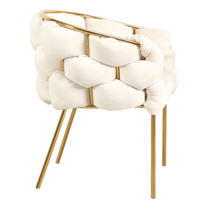 Chaise de salle à manger de luxe Nordic Light moderne Simple salle à manger chaise de ménage dos couverture souple chaise en velours - Product Image 2