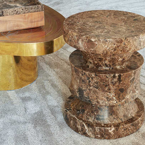 Italienischer Leicht-Luxus Moderner Naturmarmor Kreativer Wohnzimmer-Sofatisch Kleiner Couchtisch <span class=keywords><strong>JHZ</strong></span> Stein - Product Image 2