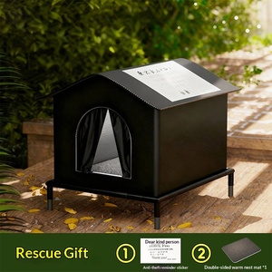 Cuccia per Cani e Gatti da Esterno, Solida, Impermeabile e Isolata, Tenda Rialzata per Più Animali, Uso Invernale - Product Image 2