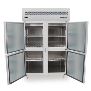 Nhà Máy 2025 Giá Nhà Bếp Thương Mại Nhiệt Độ Thấp Bốn Nửa Cửa Thẳng Đứng Tủ Lạnh Thép Không Gỉ Làm Mát Bằng Không Khí - Product Image 1