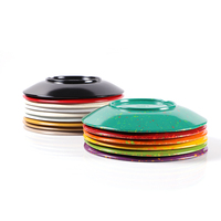 Ensemble d'assiettes à dîner en mélamine écologiques 12 \ "Dia X 1.8 \" H Assiettes en plastique multicolores incassables et résistantes aux copeaux