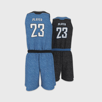 Uniforme de basket-ball réversible Varsity, noir, bleu, camouflage, sublimation personnalisée, ensemble de maillots double face pour équipe sportive universitaire