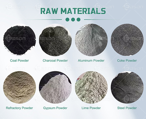 Poudre de charbon de bois de déchets de culture de biomasse de cosse de riz carbonisé dans la machine de fabrication de briquettes de charbon de bois de presse à billes - Product Image 3