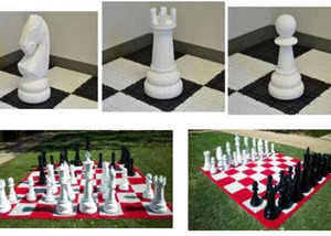 Juego de Ajedrez de Fibra de Vidrio de Estilo Moderno, Piezas de Ajedrez Únicas de Gran Tamaño con Acabado Pulido - Product Image 6